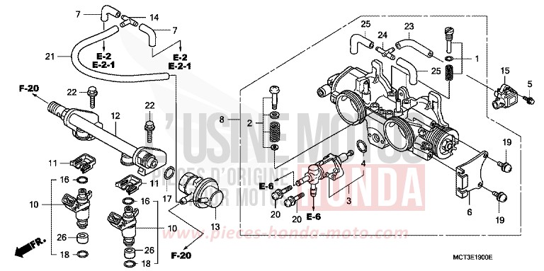 THROTTLE BODY for Silver Wing CYBER GOLD (Y170) from 2002